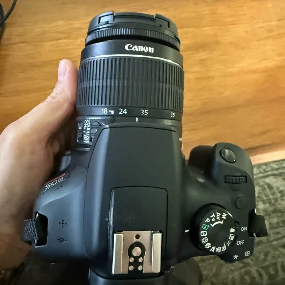 Canon EOS Rebel T6 DSLR Camera with Black and Red Accents